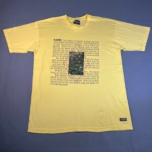 Vintage JanSport Flower‎ Dictionary Graphic Print T-Shirt - Mens L